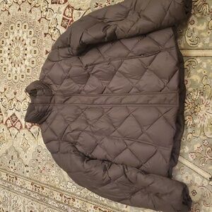 Eddie Bauer 700 Fill Power Goose Down Jacket Coat Brown Size Large Tall